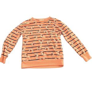 Beautees Pink Llama Long Sleeve Lightweight Sweatshirt